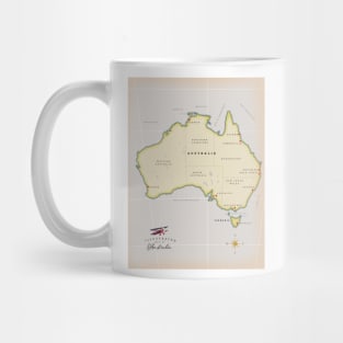Illustrated map of Australia Mug